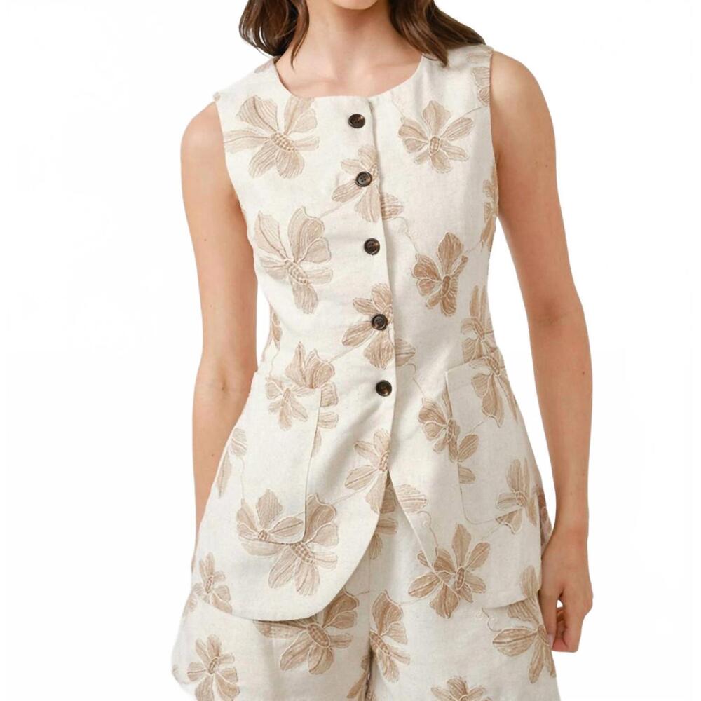 NEW MAUDE CLUB women's winnie top in cream